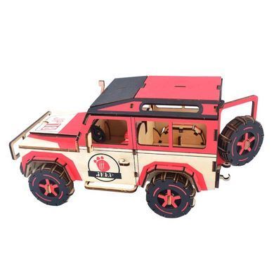 Модель 3D дерев'янна сборна WoodCraft XB-G033H Джип-3 21,3*10,8*11,2см