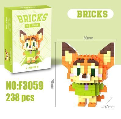 Конструктор 3D Blocks Bricks Зоотрополіс, кор. 11,2*7,7*4см 238 деталей F3059
