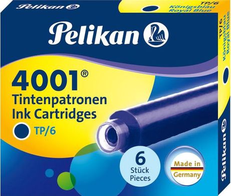 Баллончики-капсулы чернильные 6шт Pelikan ТP-6 4001, Красный