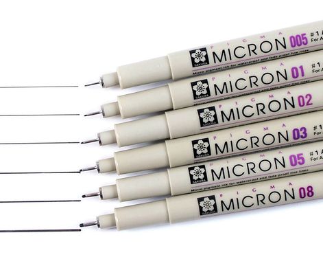 Капілярна ручка PIGMA Micron Лінер Sakura набір різнокольорові 9шт POXSDK059