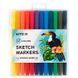 Маркер двустор. SketchMarker Kite для паперу набір 12шт K22-044
