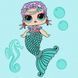 Картина раскраска по номерам на холсте - 40*40см Идейка КН6262 L.O.L. Surprise! Mermaids Merbaby