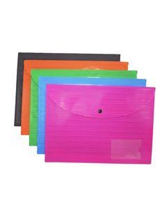 Папка-конверт А4 з кнопкою ШЕР з кармашком, асорті А4