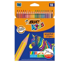 Олівці кольорові 18кол. BIC Kids Evolution Stripes 950524