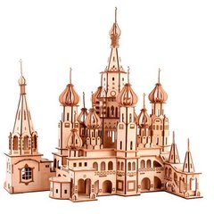 Модель 3D дерев'янна сборна WoodCraft XE-G013H Собор Василя Блаженного-1 36,6*41*46см