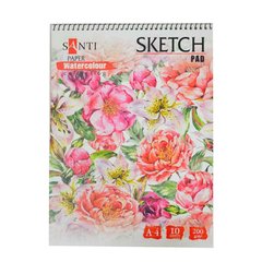 Альбом для акварелі Santi А4 (21*29,7см) Paper Watercolour Collection 10арк 200г/м Floristics 742602