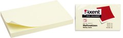 Папір для нотаток з липким шаром 75*125 100арк жовта Axent 2316-01A