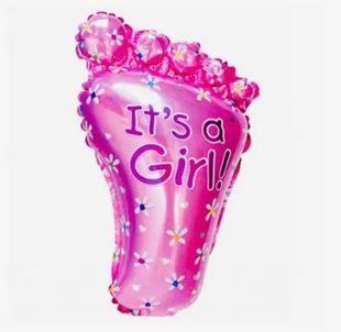 Повітряна кулька фольга it's a girl foot Camis 20*24см рожевий 11217/В-0128