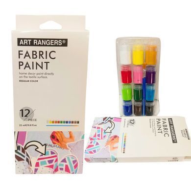 Краска для ткани Art Rangers/Nation набjр 12цв. по 22мл FabricPaint + кисть FAC1222/A12015-4