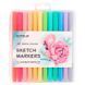 Маркер двустор. SketchMarker Kite для паперу набір 12шт Pastel K22-045