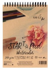 Альбом на спіралі Smiltainis для акварелі StarT А5 20арк 240г/м білий папір 5AS-20(240)TS