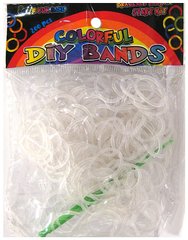 Резинки для плетения Rainbow Loom Bands 200шт. однотонные меняющие цвет Прозрачные 8379/8380/8381 +крючок