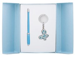 Ручки в наборе Langres Night Moth 1шт+брелок синий LS.122018-02
