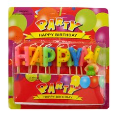 Свічки-набір для торта CAMIS G188-1/071-2/G191 Буквы 'HAPPY BIRTHDAY'