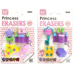 Ластик-резинка 3D Eraser набор 4шт Princess микс №8354