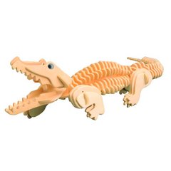 Модель 3D дерев'янна сборна WoodCraft G-M013/А-161 Крокодил 30,5*7,5*9,5см