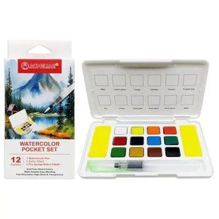 Краски акварельные Acmeliae набор 12цв. Water Colours WCB-6012
