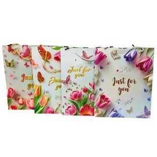 Пакет подарочный бумажный 30*40*12см Just for you 1020А-L