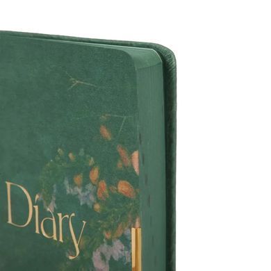 Щоденник 2026 А5 Leo Planner Bloom твердий 252683, Зелений