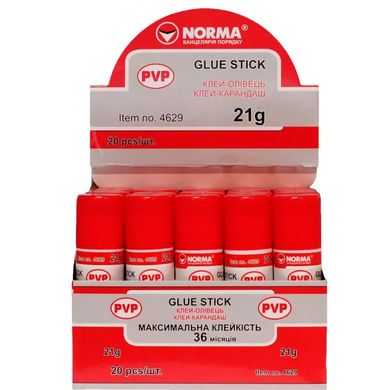 Клей-карандаш Norma основа PVP, 21г 4629