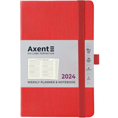 Еженедельник 2024 Axent 12,5*19,5 Partner Lines 8515-24, серый