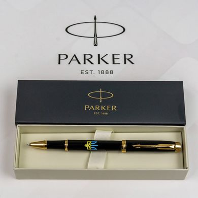 Ролерна ручка PARKER 22022_T0016u IM 17 Black GT Тризуб син.-жовт.