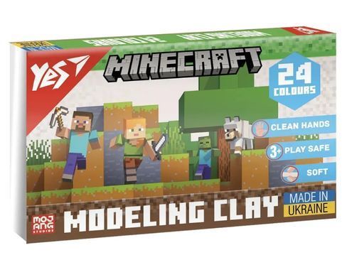Пластилін 24кол. Yes 480гр 540682 Minecraft