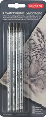 Набір графітних водорозчинних олівців Derwent Graphitone Watersoluble 4шт в блістері 34304