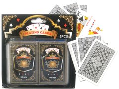 Карты игральные 2 колоды 54 карты картонные, в картонной упаковке DONGSIAN black Y014/070