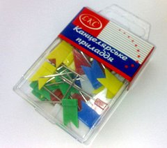 Кнопки-флажки LKC 40шт. пластик. в пласт футл 1010