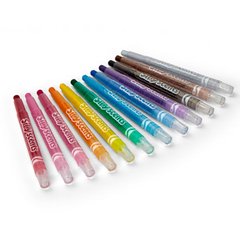 Мелки цветные для рисования Crayola восковые 12цв. выкручивающиеся, ароматические 52-9712