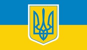 Флаг Украины 14см*21см тканевой MT9000