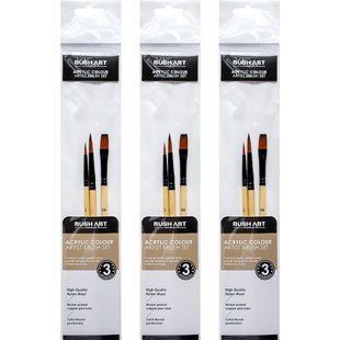 Набір пензлів для акрилу Art Nation Artist Brush 3шт. №2,6,1/4 AS330-4