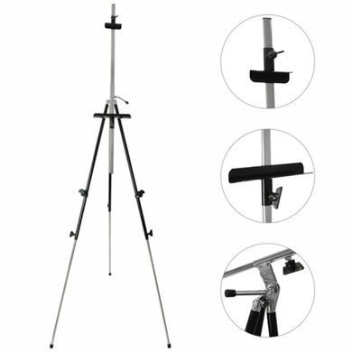 Мольберт тренога D.K. Art-Craft 92*92*203см, h полотна до 78см, с сумкой (Черный) 15131