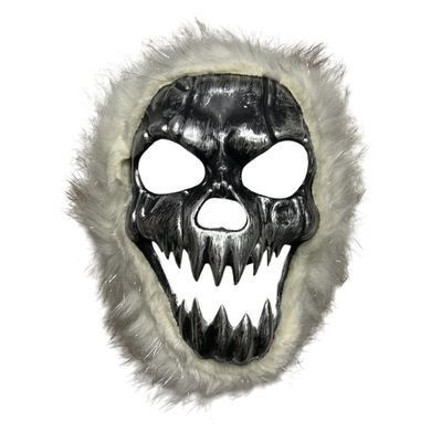 Маска Череп демонический карнавальная Хеллоуин (Halloween) с мехом, ассорти 1208