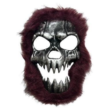 Маска Череп демонический карнавальная Хеллоуин (Halloween) с мехом, ассорти 1208