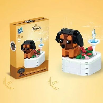 Конструктор 3D Blocks Улюблені песики 103H-5 Такса, кор. 20*14,5*4см, 199 деталей