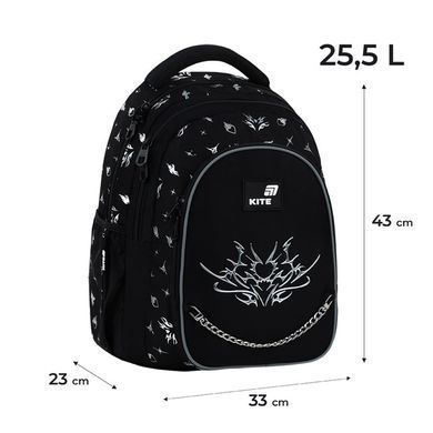 Рюкзак (ранець) м'який Kite мод 8001 Education teens K26-8001L Gothic Elegance 43*33*23см