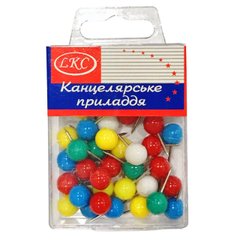Кнопки-шарик 9мм LKC 40шт пластик. в пластиковом футляре 1016