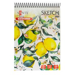 Альбом для акварелі Santi А5 (14,8*21см) Paper Watercolour Collection 12арк 200г/м Floristics 742605
