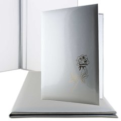 Адресна папка А4 СПЕКТР 'Троянда' Ламін. картон, однотонна ПА015Л**, Серебро