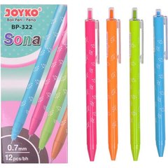 Кулькова ручка Joyko Sona автомат. 0,7мм BP-322, Черный