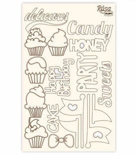 Чіпборд для скрапбукінгу 130*200 мм Cake delicious 1 білий 94232042