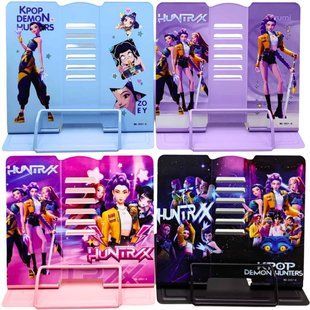 Подставка для книг металлическая сплошная Лидер 22*21см Kpop Demon Hunters, ассорти MQ-0001