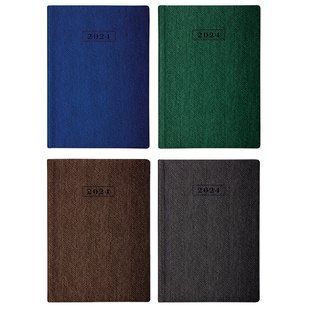 Ежедневник 2024 А5 OPTIMA Tweed O26126, Синий