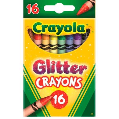 Крейда воскова CRAYOLA 16кол з блискитками 52-3716