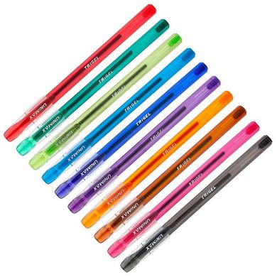 Ручки гелевые Unimax набор 10шт Trigel-3 UX-132-20, Синий