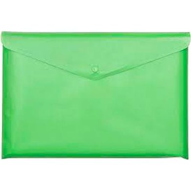 Папка-конверт А4 з кнопкою Norma Neon 5106, Зелений