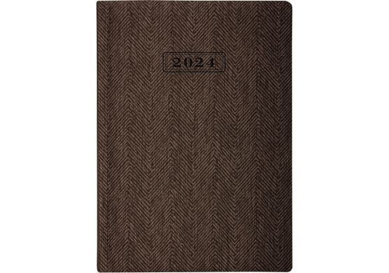 Ежедневник 2024 А5 OPTIMA Tweed O26126, Синий