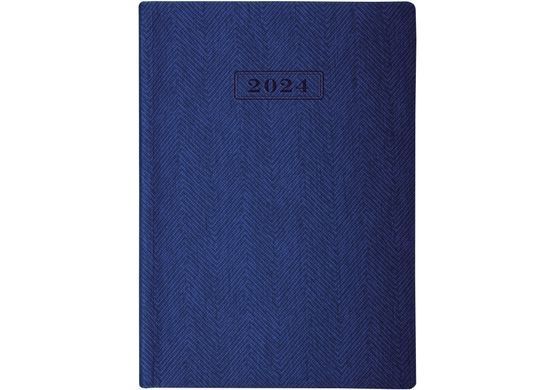 Ежедневник 2024 А5 OPTIMA Tweed O26126, Синий